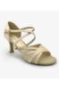 champagne ballroom latin dance shoe front