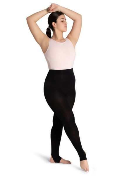black stirrup tights
