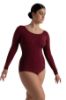 maroon long sleeve leotard