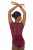 Silhouette Mesh Wrap Tank Leotard - Back